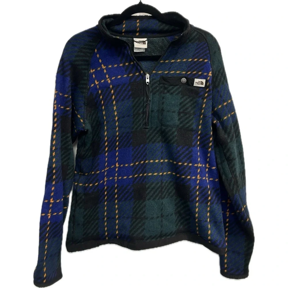 The North Face Men’s Gordon Lyons Plaid 1/4 Zip Jacket Size M